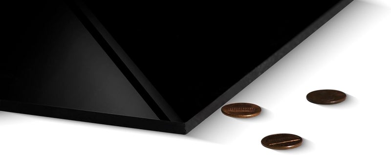 Glowforge Proofgrade Black Acrylic Sheets for Laser Cutting and Engraving - 5 Sheets, 12x20 Inch - Opaque Glossy Acrylic for Laser Cutter - Image 2